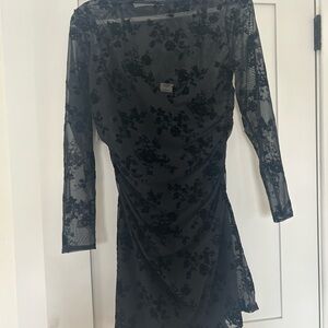 Elegant Black Floral Dress